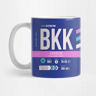 Bangkok (BKK) Airport Code Baggage Tag Mug